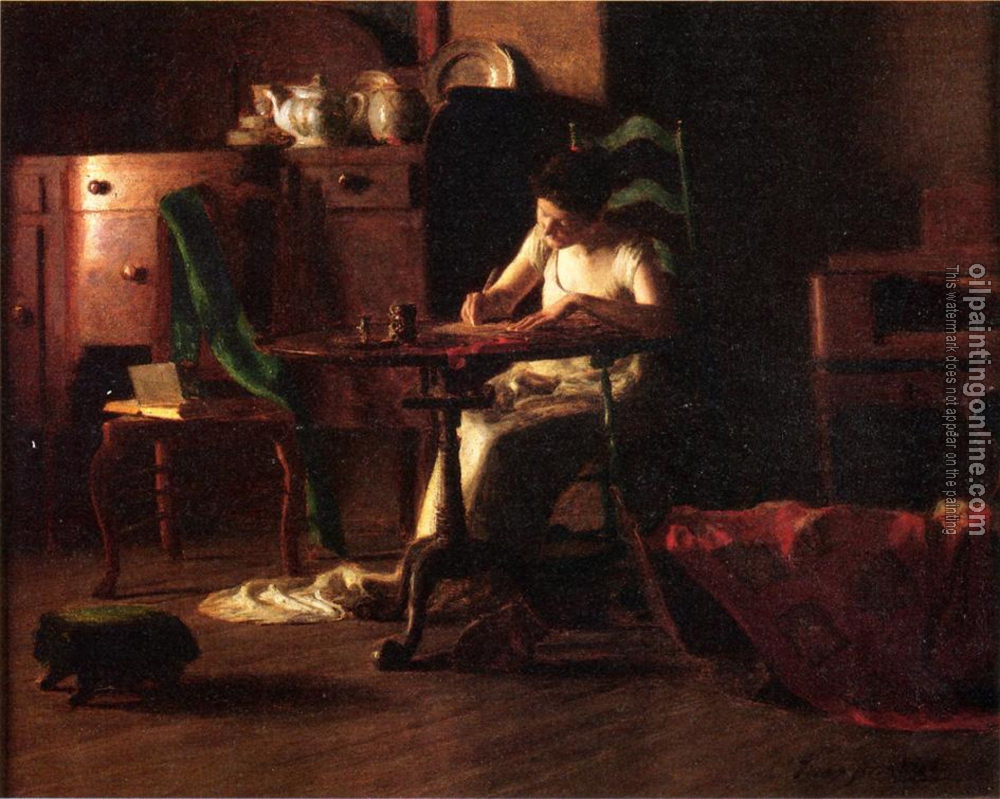 Thomas Pollock Anschutz - Woman Writing at a Table